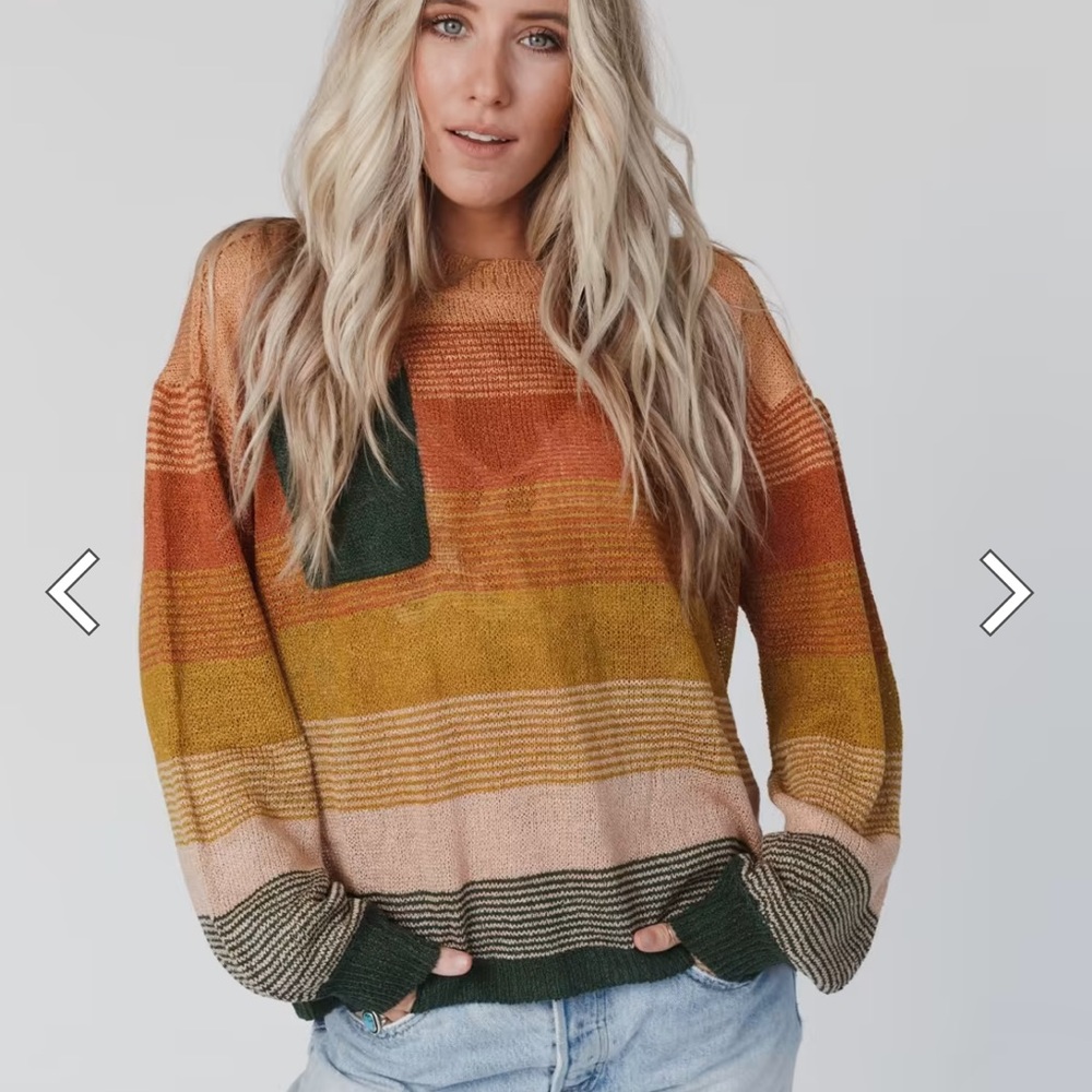 Hayden LA Striped Multicolor Sweater